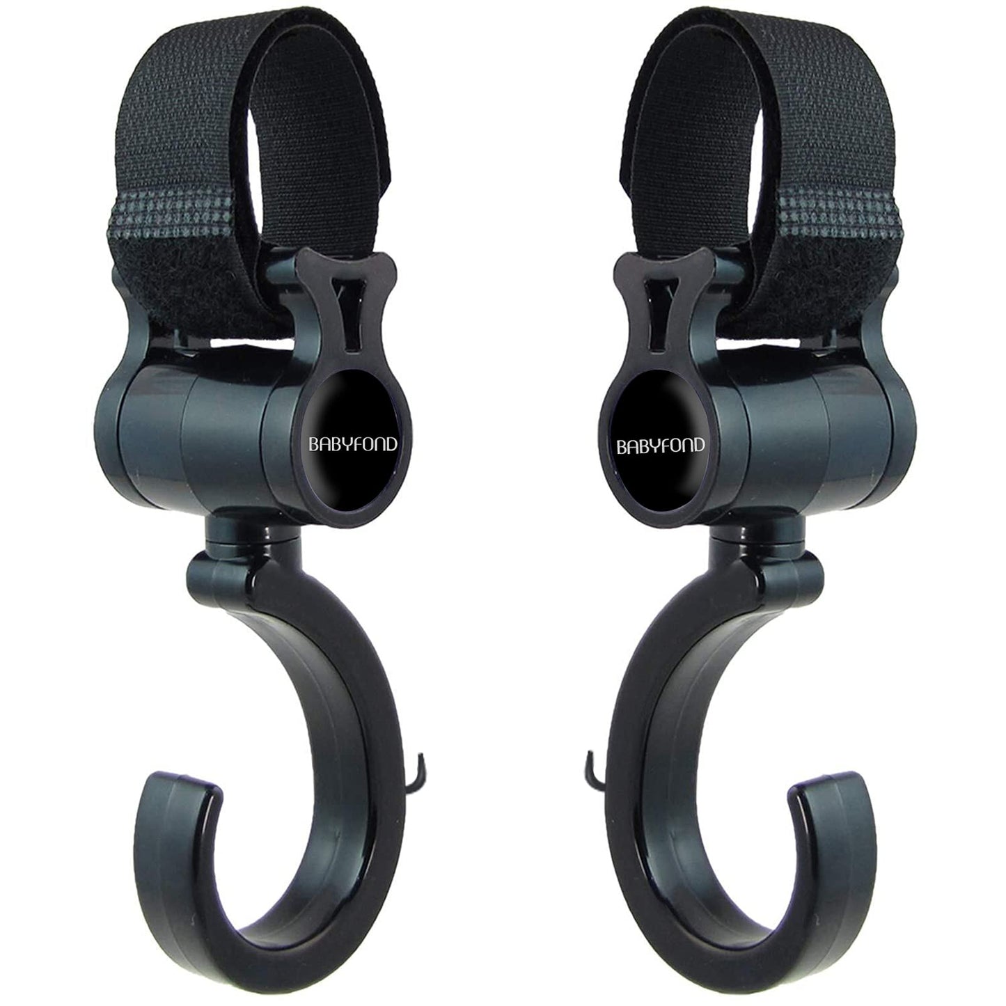Stroller Hooks, Babyfond 2 Pack Of Multifunctional Hooks, 360-Degree Rotating Firm Non-Slip Stroller Hook For Buggy, Baby Carrie