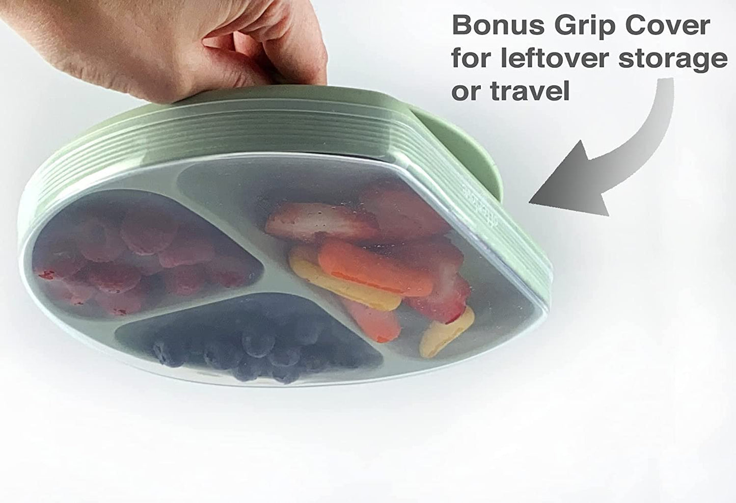 Otterlove Silicone Baby Plate With Suction Base - 100% Platinum Pure Lfgb Silicone With No Fillers - Bpa Free - Fits Most Highch