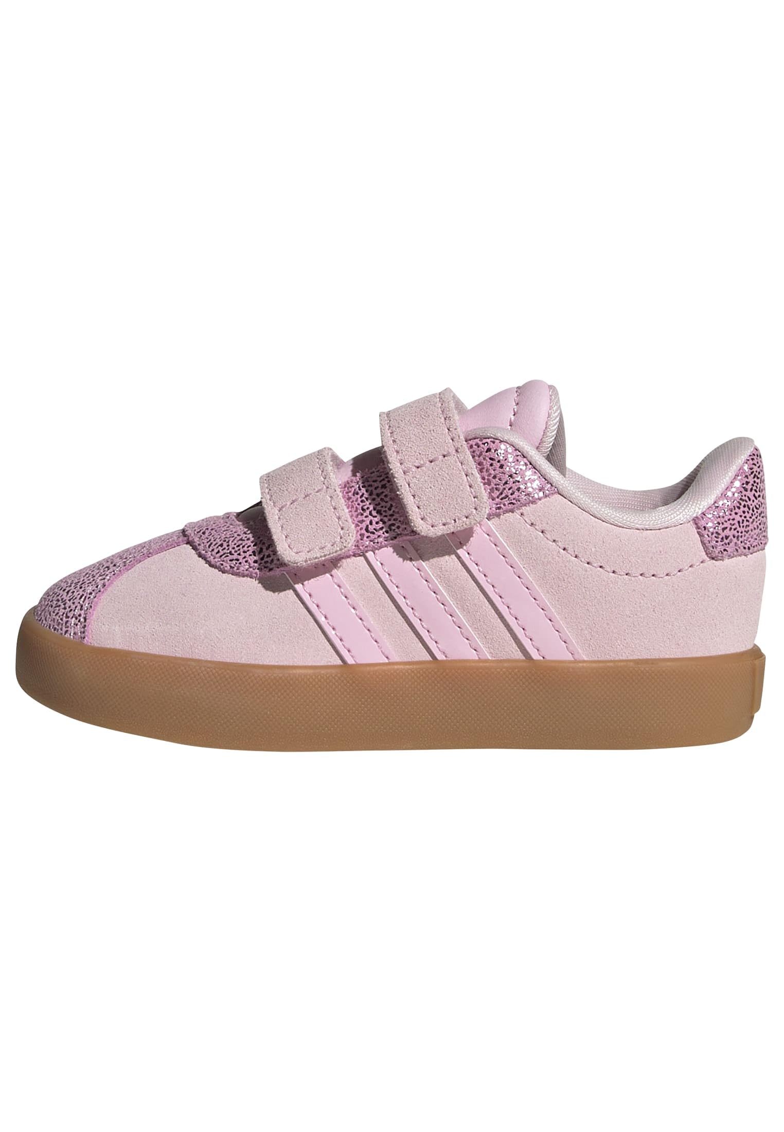 Adidas Unisex-Baby VL Court 3.0 Hook & Loop, Clear Pink/Clear Pink/Gum, 6 Toddler