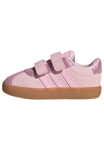 Adidas Unisex-Baby VL Court 3.0 Hook & Loop, Clear Pink/Clear Pink/Gum, 6 Toddler