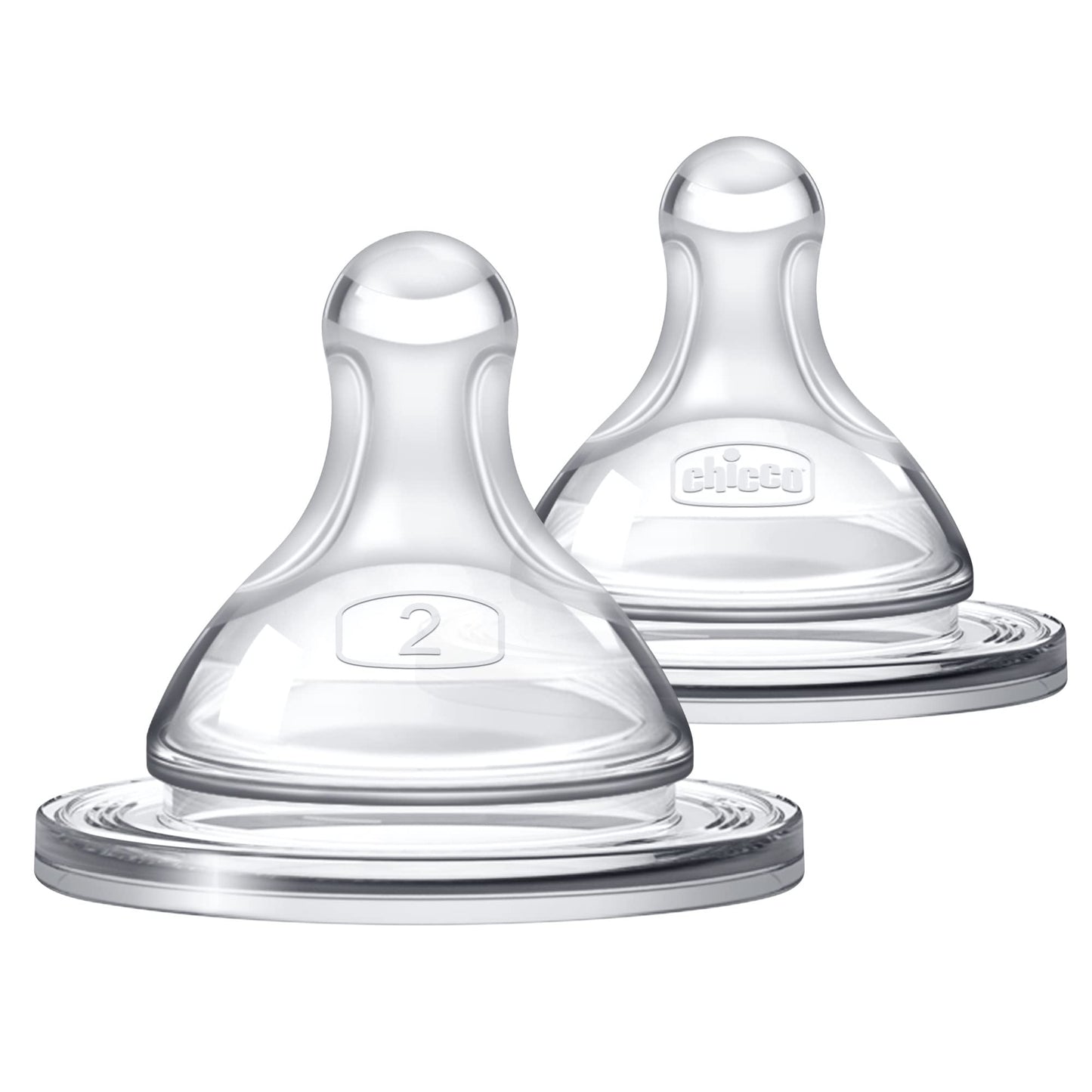 Chicco Duo 100% Silicone Intui-Latch Baby Bottle Nipple With Anti-Colic Valve | Skin-Like Texture And Breast-Like Flow | Stage 2