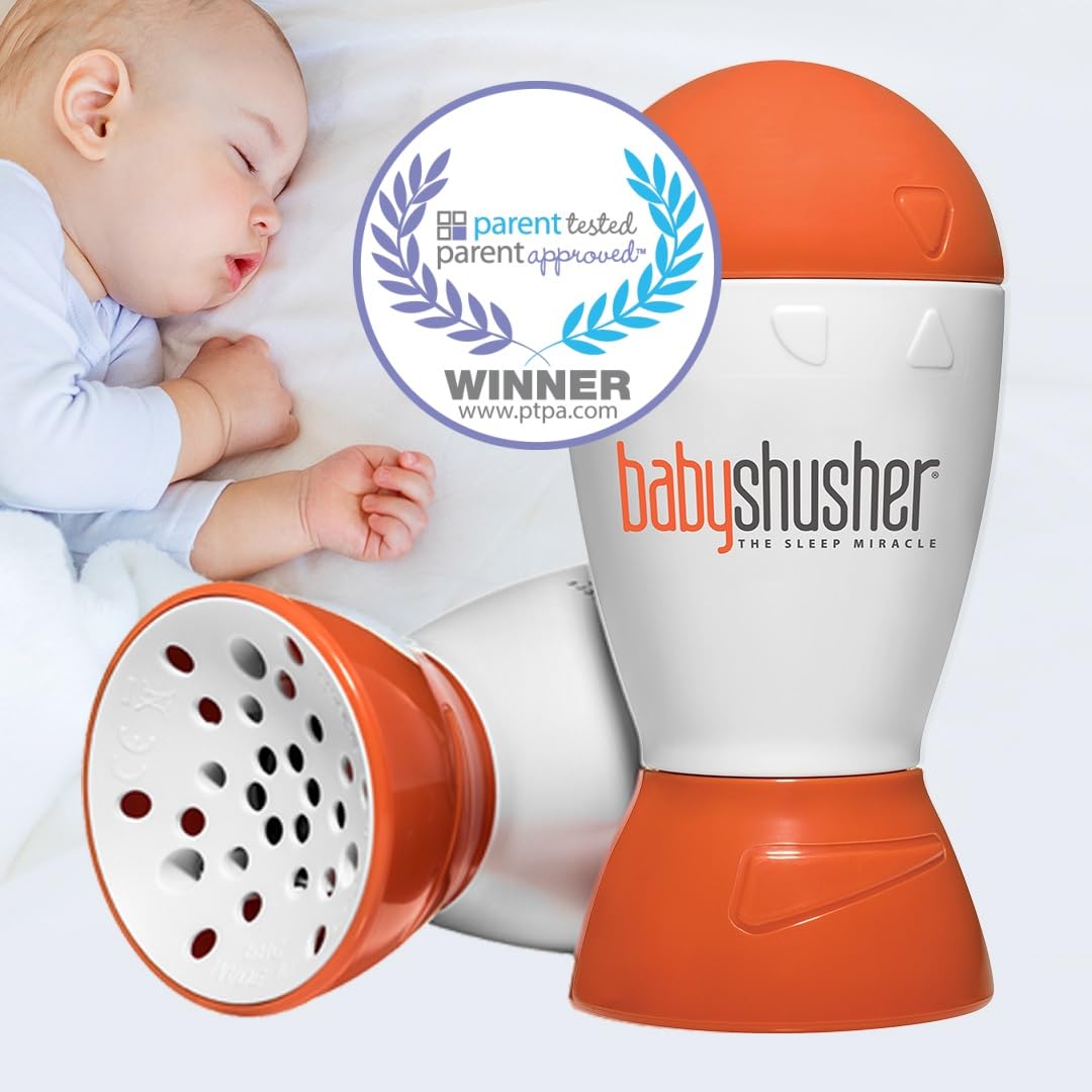 Baby Shusher Portable Sound Machine - White Noise Sound Machine, Baby Soother for Sleeping, Newborn Essentials for Crib, Battery