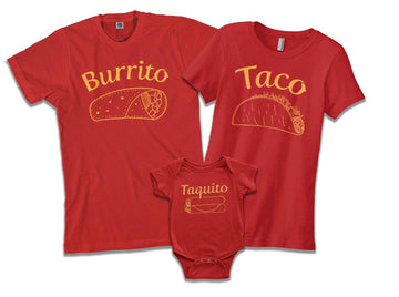 Threadrock Taquito | Baby Son Or Daughter Infant Bodysuit | 6 Months, Red