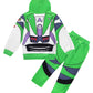 Eledobby Buzz Lightyear Costume For Boys Sweatshirt Halloween Outfits Hoodie+Pants Set Buzz Clothes Green Size 7-8 Years