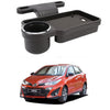 Oshotto (FT04) Foldable Car Auto Headrest Rear Back Seat Table Drink Food Cup Tray Holder Compatible with Toyota Yaris  Black