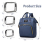 Diaper Bag With Organizing Pouches, Nappy Bags Handbag Multifunction Diaper Bag For Baby Care Travel Backpack Large Capacity Blu