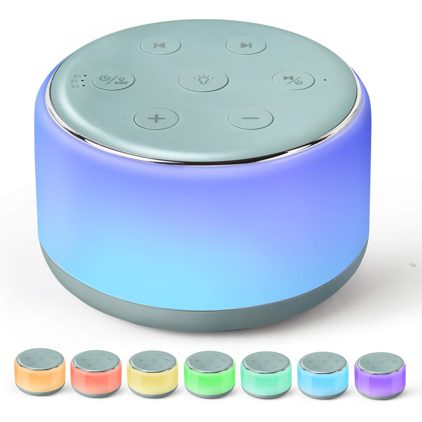 FamiSym White Noise Sound Machine Baby for Sleeping with Night Light - 34 Soothing Sounds, Rechargeable White Noise Machine for 
