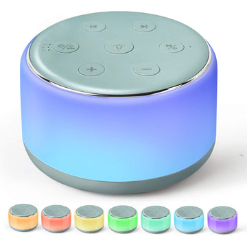 FamiSym White Noise Sound Machine Baby for Sleeping with Night Light - 34 Soothing Sounds, Rechargeable White Noise Machine for 