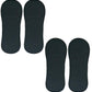 Queery Men Solid No Show Cotton Loafer Socks (Black, Pack Of 4 Pairs)