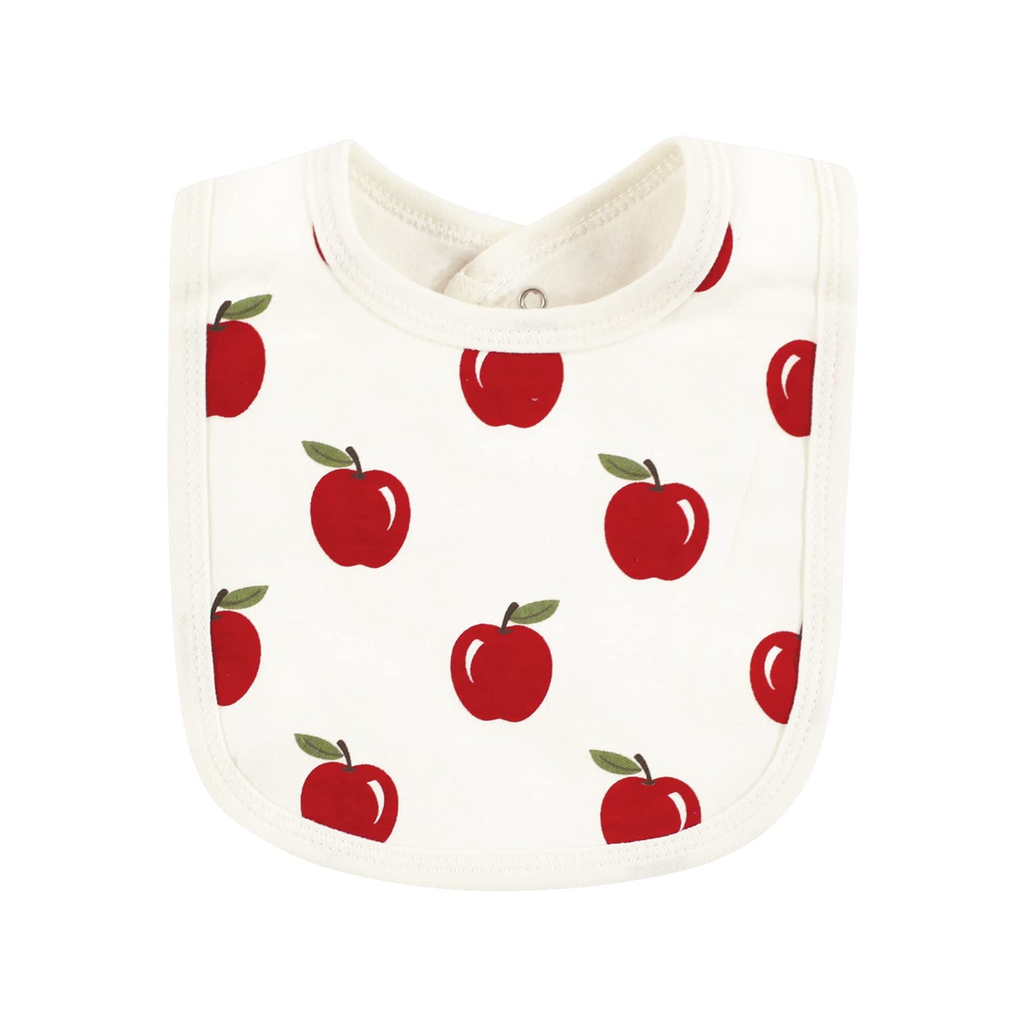 Touched By Nature Unisex Baby Organic Cotton Bibs, Fruits And Veggies, One Size