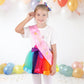 Layered Rainbow Tutu Skirt Costumes Set With Hair Bows Clips And Satin Sash For Girls Birthday Party Dress Up