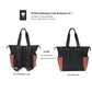 Esvan Diaper Tote Bag Totepack Backpack 2 In 1 For Women Multifunctional Large Capacity With Insulated Pockets Travel (Black Bro