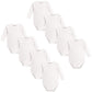 Touched By Nature Baby Organic Cotton Long-Sleeve Bodysuits, White, 6-9 Months