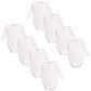Touched By Nature Baby Organic Cotton Long-Sleeve Bodysuits, White, 3-6 Months