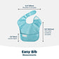 Tiny Twinkle Mess-Proof Baby Bib - Waterproof Bib For Baby Boy Or Girl - Machine Washable - Adjustable Closure - Pvc, Bpa, & Pht