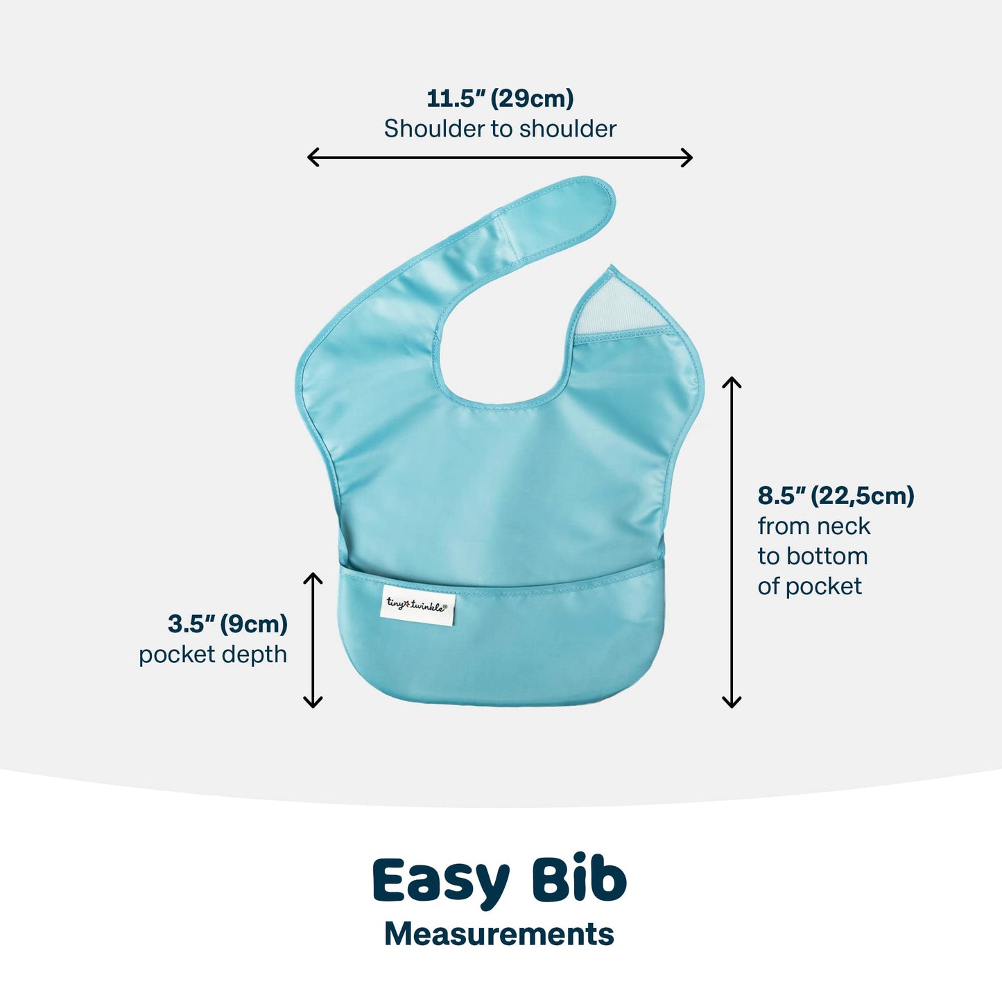 Tiny Twinkle Mess-Proof Baby Bib - Waterproof Bib For Baby Boy Or Girl - Machine Washable - Adjustable Closure - Pvc, Bpa, & Pht