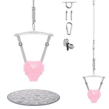 Baby Jumper with a Ceiling Hook for Infant & Toddlers, Baby Door Jumper with Adjustable Chain, Protable Baby Jumpers and Bouncer