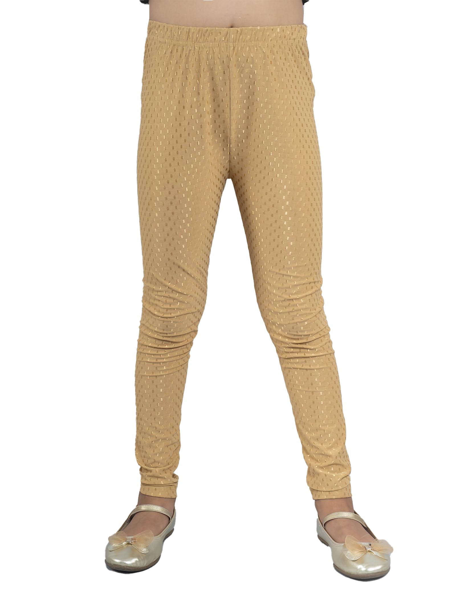 KiddoPanti Girls Ethnic Legging, Skin, 1214Y