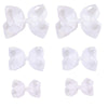 White Bows For Girls,6Pcs Hand-Made Grosgrain Ribbon Hair Bows Alligator Clips Hair Accessories For Little Teen Toddler Girls Ki