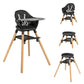 HONEY JOY Baby High Chair, 6 In 1 Convertible Wooden Highchair for Babies and Toddlers/Toddler Chair/Bar Stool, Removable Double
