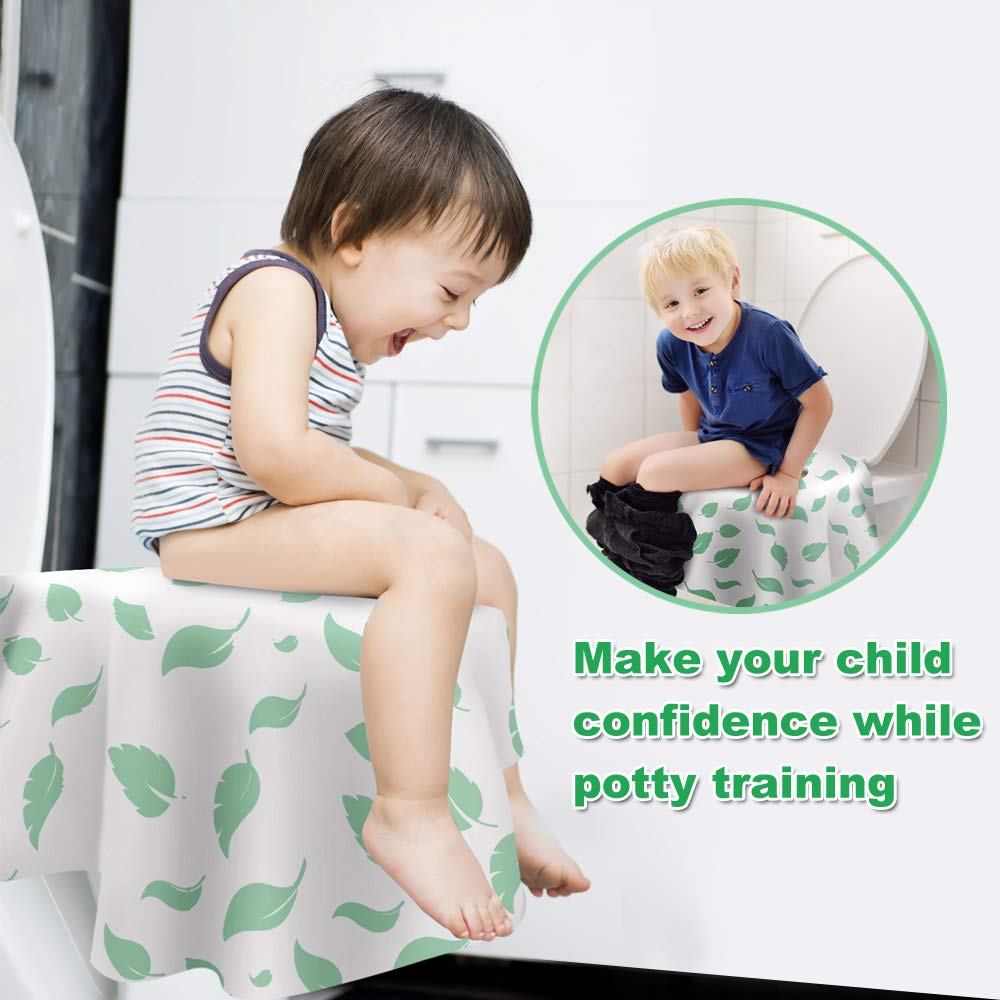 Toilet Seat Covers Disposable, Famard Extra Large Portable Potty Seat Covers For Toddlers, Soft And Waterproof Travel Potty Trai