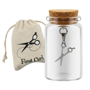 First Curl Baby Teeth Keepsake Box First Haircut Keepsake Holder For Boys And Girls Glass Bottle Glass Bottle(Lanugo Bottle)