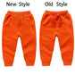 Haxico Unisex Kids Solid Cotton Drawstring Waist Winter Pants Toddler Baby Bottoms Active Sweatpants,Orange,120(5T)