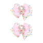Birthday Hair Bow for Baby Girls - 2Pcs Pink Sprinkle Hair Clips for 9th Birthday Glitter Ice Cream Baby Bow Party Decorations f