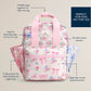 Itzy Ritzy Toddler Backpack - Daycare Bag - Features Adjustable Shoulder Straps, 2 Side Pockets & Spacious Interior With Wipeabl