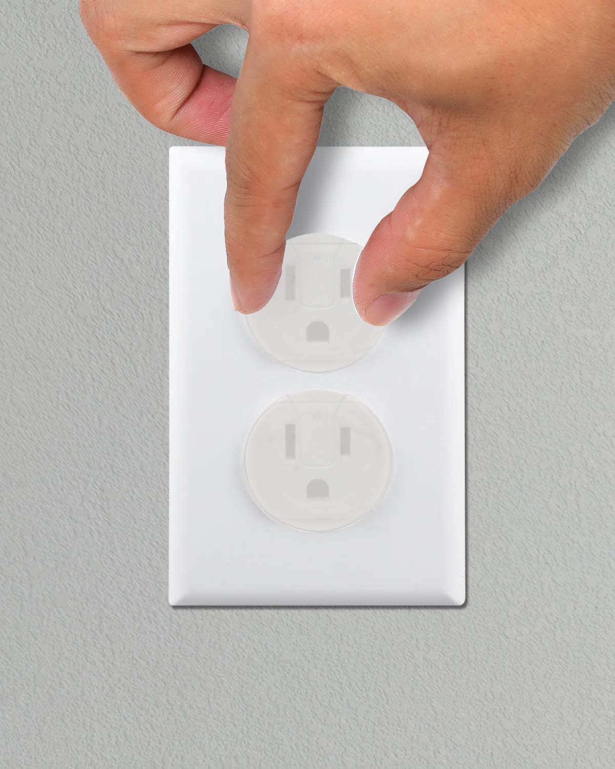 38 Pieces Clear Outlet Covers Baby Proofing - Vmaisi Electrical Safety Childproof Plug Protector - (Clear, 38 Pack)