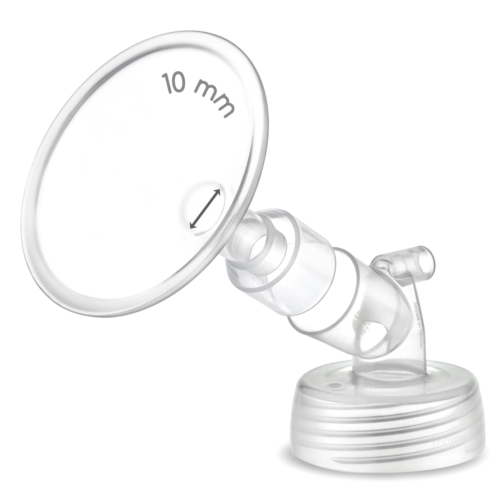 1X 10 Mm Maymom Two-Piece Wide Neck Pump Parts For Spectra S1/S2 Pumps; Incl Wide Mouth Flanges; Not Original Spectra Flange