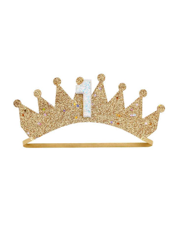Baby Birthday Hair Clips Pin Birthday Girls Hairclips Cake Crown Girls Hairpin JBC34 (Gold Crown-1)