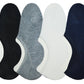 Me Stores MenS Loafer Socks Solid Socks No Show Socks With Silicon Support (Pack Of 4) (Black, White, Grey, Blue)