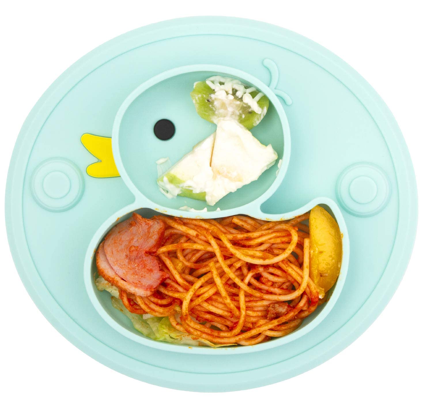 Lightening Baby Plate Silicone Toddler Plates Suction Placemat Divided Duck Dish WBCBBB07VRKRNCB