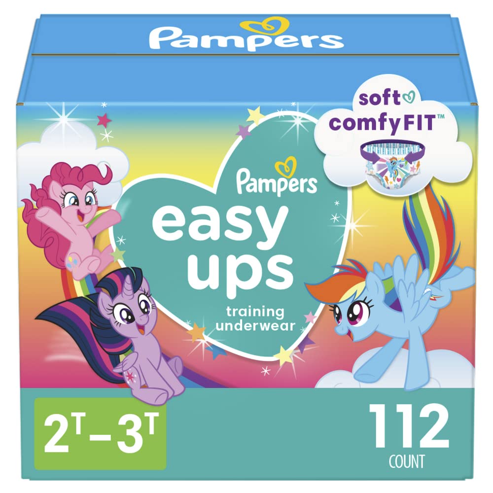 Pampers Size 4 Diapers, Potty Training Underwear for Toddlers, Easy Ups Diapers, Pull Up 2t-3t Training Pants for Girls and Boys