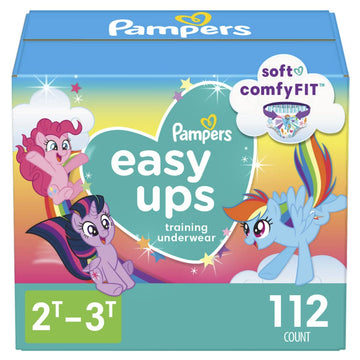 Pampers Size 4 Diapers, Potty Training Underwear for Toddlers, Easy Ups Diapers, Pull Up 2t-3t Training Pants for Girls and Boys