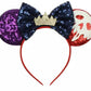 Clgift Minnie Ears, Poisoned Apple, Silver, For Children And Adults, Halloween And Partygoers, Cartoon Fans