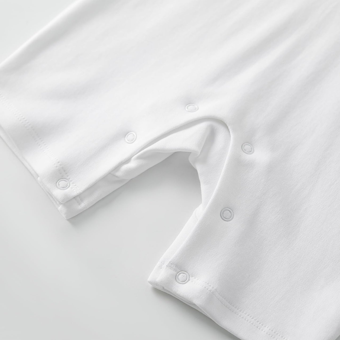 Pureborn Baby Boys Baptism Romper Short Sleeve Organic Cotton Christening Jumpsuit Blessing One-Piece Outfit White Newborn