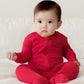 Vaenait Baby Toddler Boys Girls Solid Fotie Pajama Cozy Modal Red 24M
