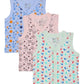 Bodycare Unisex Vest Front Open Half Sleeves Assorted Pack Of 3..