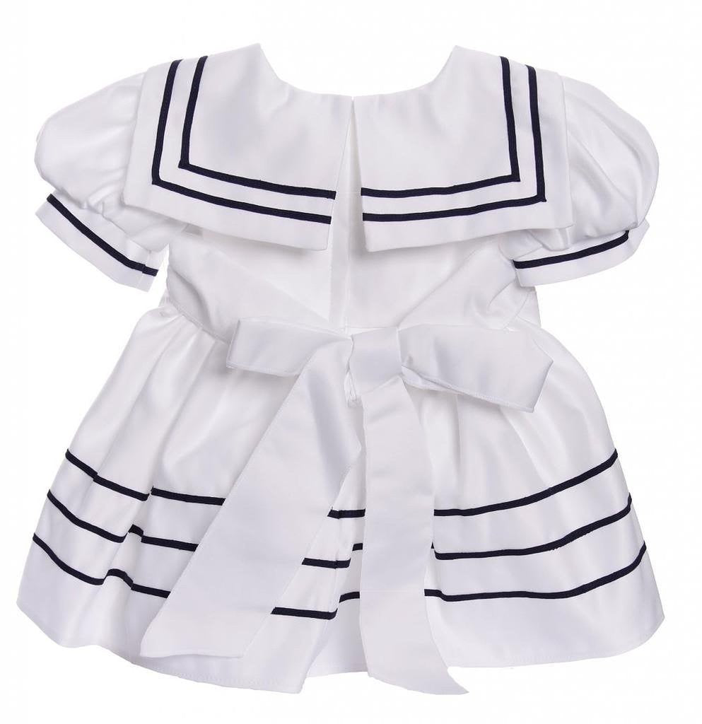 Igirldress Baby Toddler Girls Nautical Sailor Dress With Hat 6Mos White