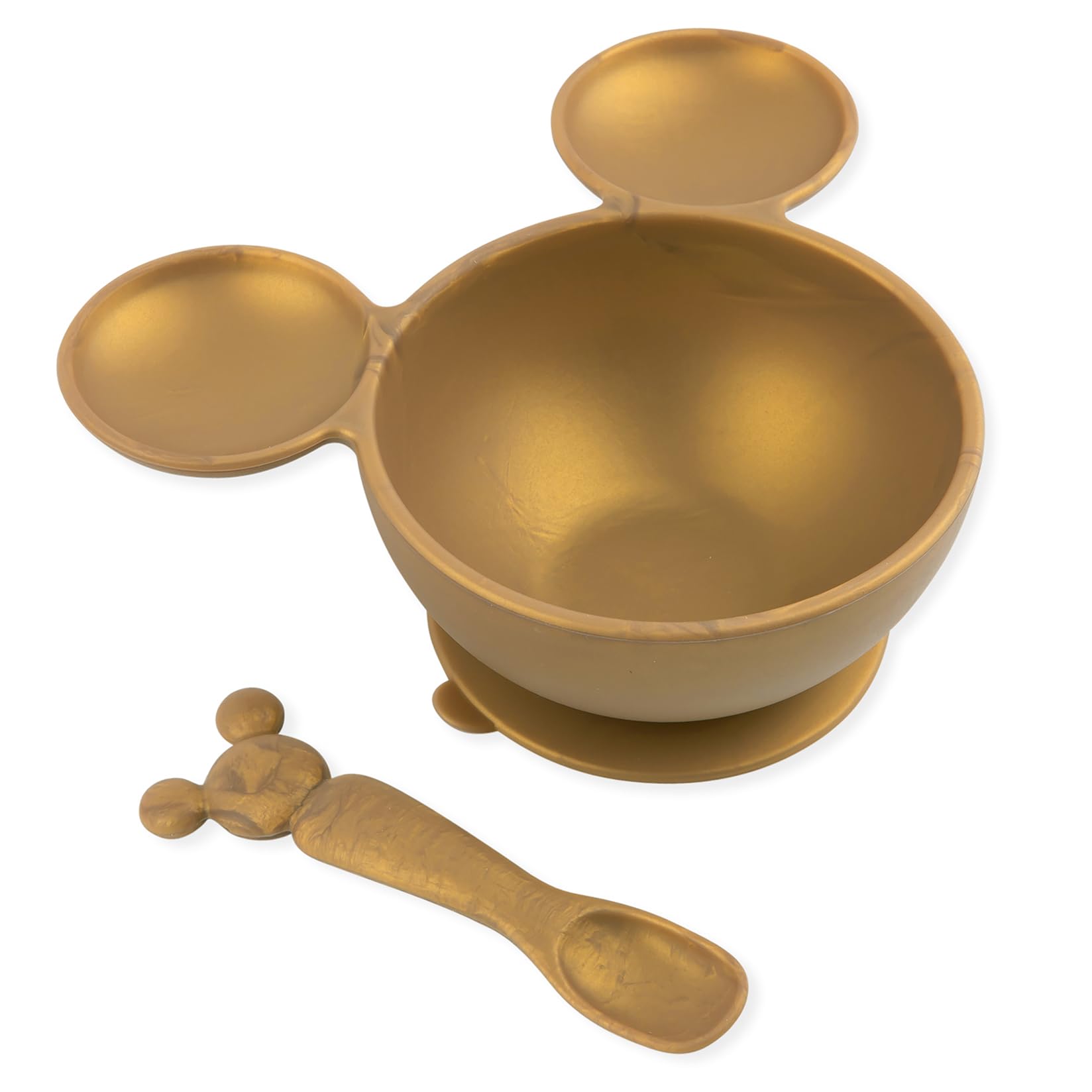 Bumkins Disney Baby Bowl, Silicone Feeding Set With Suction For Baby And Toddler, Includes Spoon, First Feeding Set, Essentials