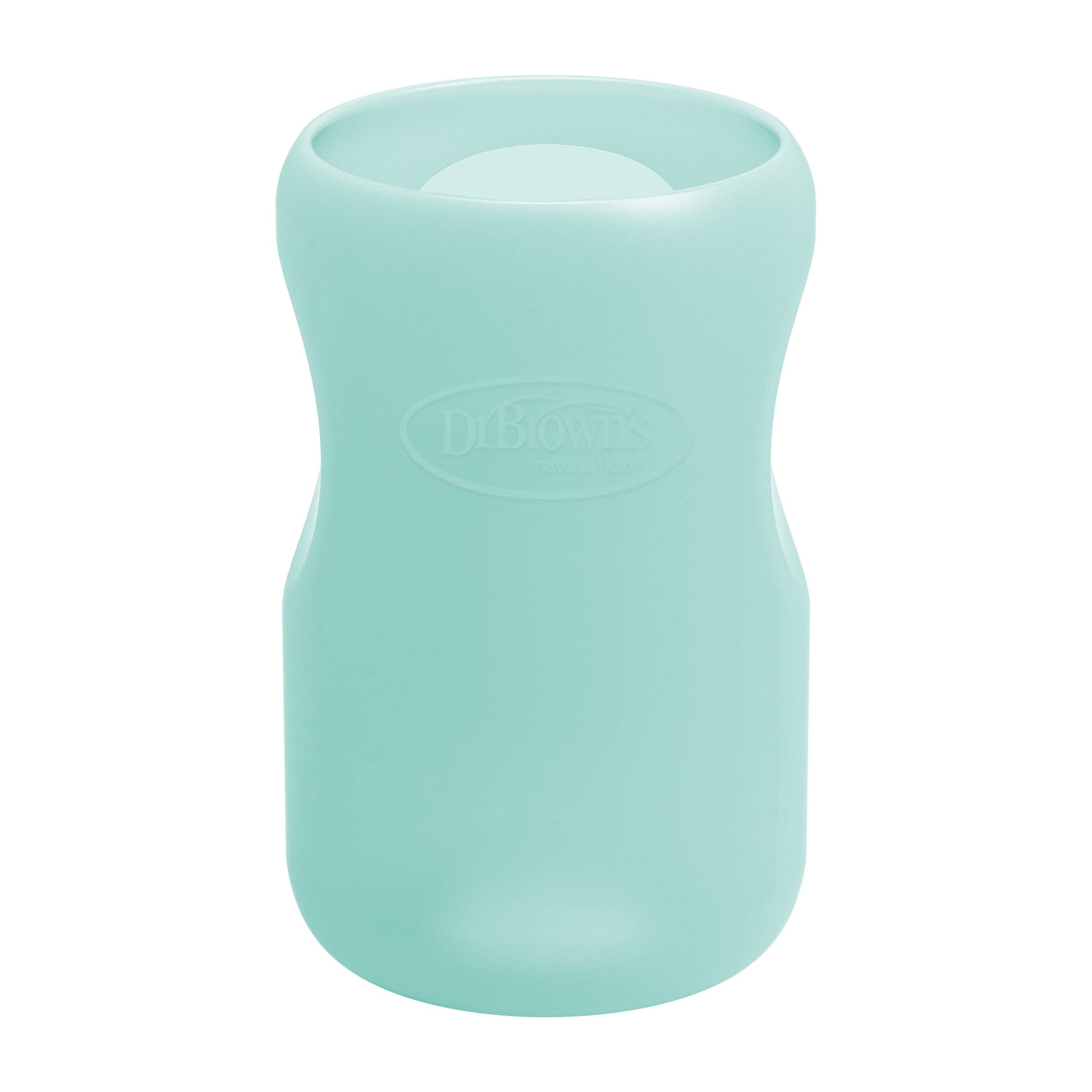 Dr. Brown'S Natural Flow Options+ Glass Baby Bottle Sleeves,100% Silicone,9 Oz,Wide-Neck,Mint