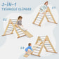 Olakids Pikler Triangle Set 3 In 1 Climbing Toys For Toddlers Foldable Wood Montessori Baby Jungle Gym With Ramp Ladder Slide Ki