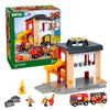 BRIO 33833 World Central Fire Station - Interactive Toy Set with Fire Truck and Accessories | Light and Sound Features | Compati