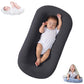 Baby Lounger Bionic Organic Lounger Soft Breathable Baby Lounger for Newborn Infant Babies 0-18 Months (Darkgrey, OneSize)