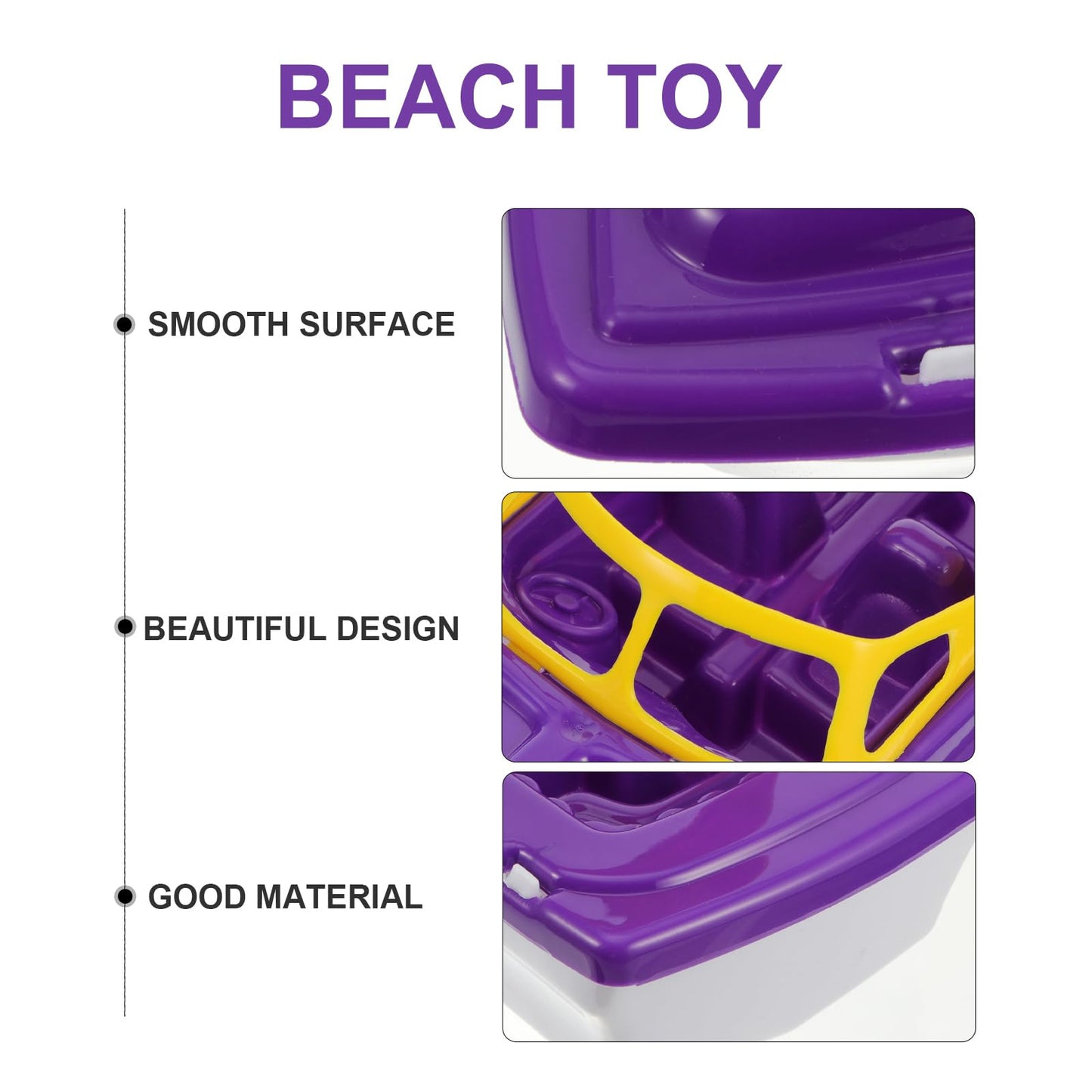 Toddmomy Floating Bath Boat 11 - Plastic Toddler Tub Toy with Non-Scratch Color Learning Fun Bath Time Toy for Kids Toddlers Bab