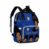 Artsadd Personalized Diaper Bag Backpack With Name, Dark Blue Glitter Crown Daypack Customized Large Capacity Baby Backpack Napp