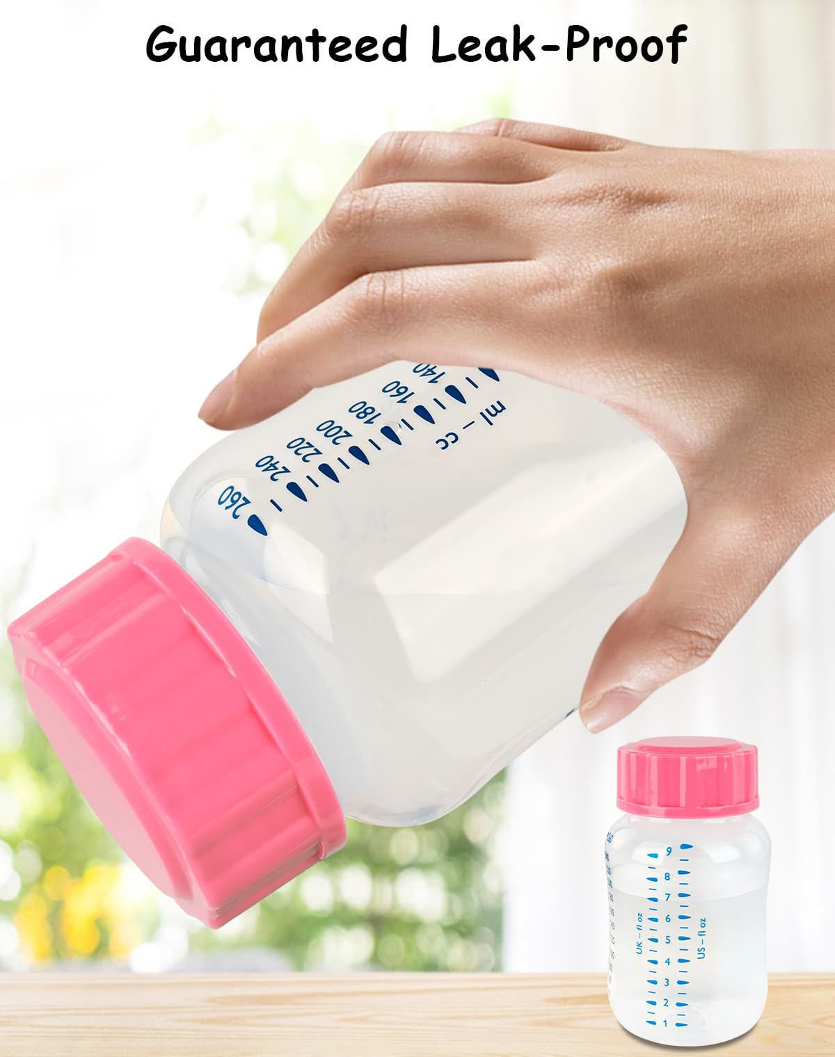 Travel And Storage Bottle Caps Compatible With Avent Baby Bottles, Bottle Lids Replacement, 8 Count, Pink