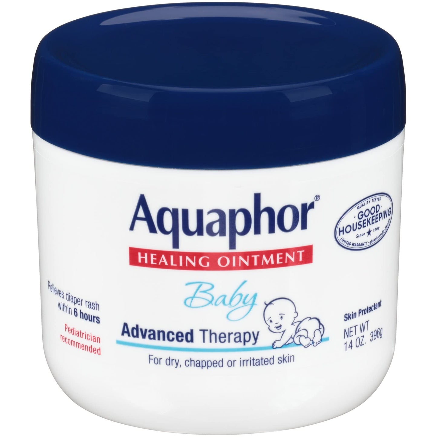 Aquaphor Baby Healing Ointment Advanced Therapy Skin Protectant, 14 Ounce, Pack of 3
